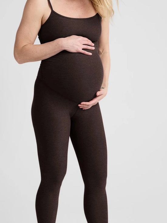 Beyond Yoga Pants - Beyond Yoga Maternity Uplift Jumpsuit- Chocolate Brown